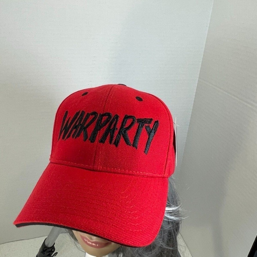 Boss Level Hat Cap Strap Back Red War Party Pit Bull Movie Mens Streetwear Retro